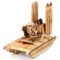 Modelo de juguete de madera del cohete del excavador plano de los niños de la marca de FQ